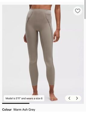 lululemon athletica Warm Ash Grey High-Rise Sculpt Leggings